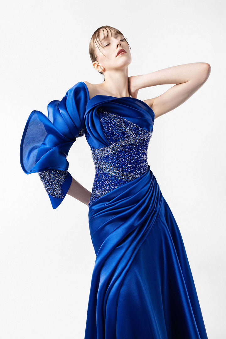 Draped Organza Dress