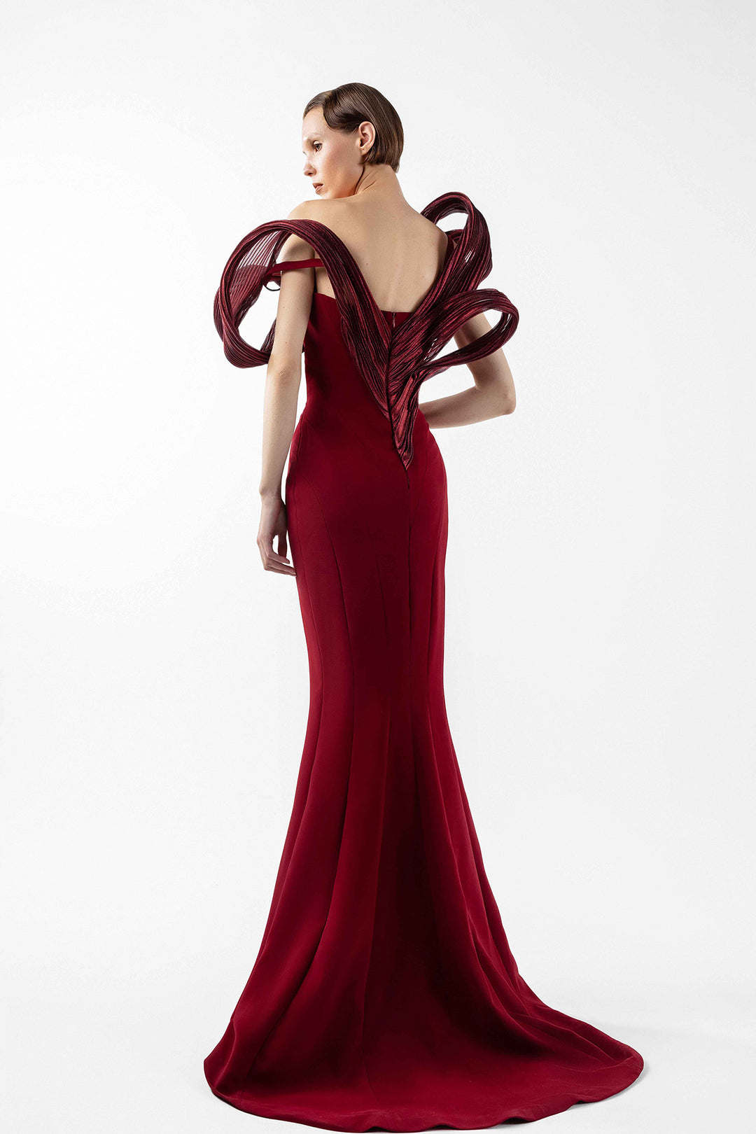 Crimson Crown Sculpted Mermaid Dress