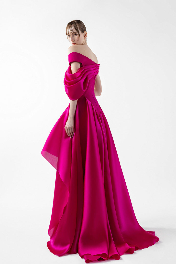 Overskirt Long Dress Off-The-Shoulder