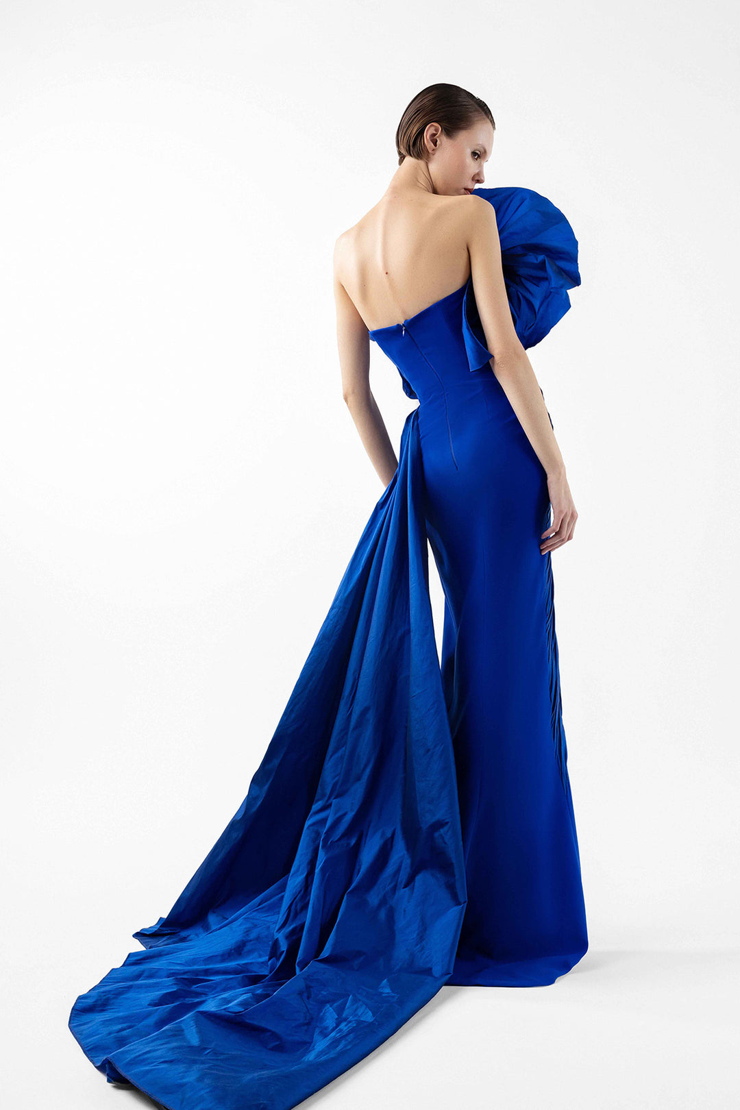 Column Crepe Dress Strapless