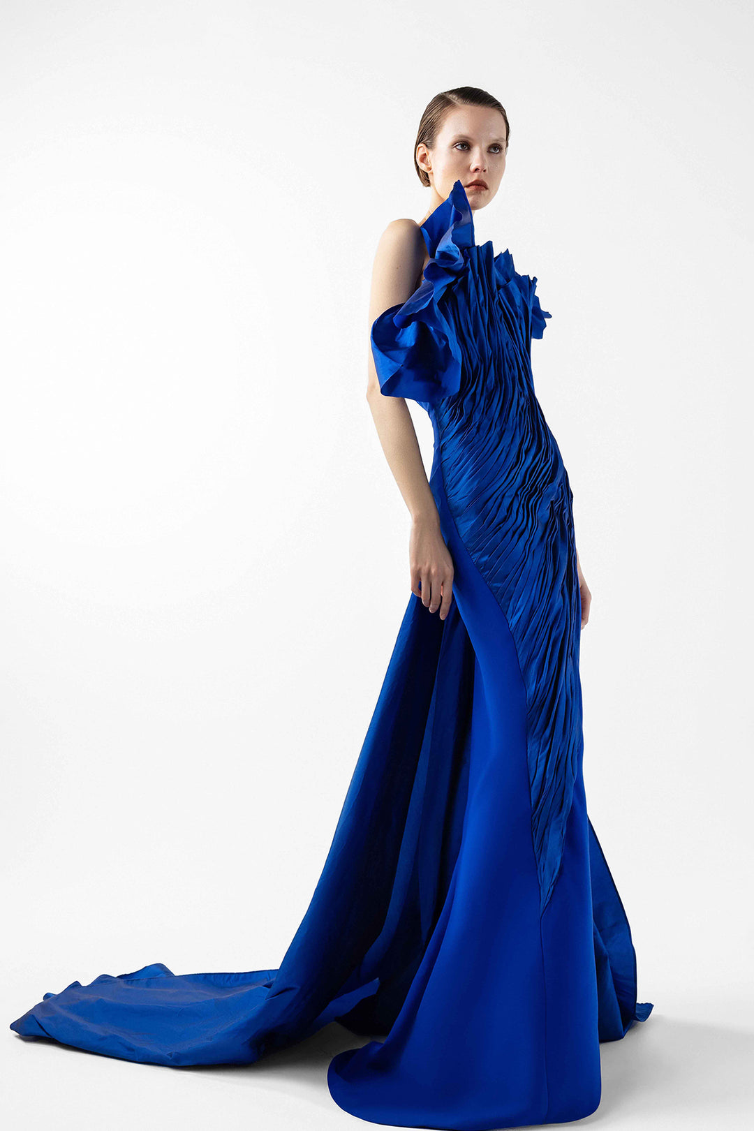 Column Crepe Dress Strapless