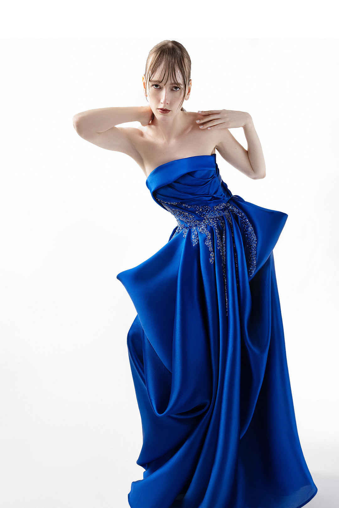 Show-Stopping Satin Organza Dress