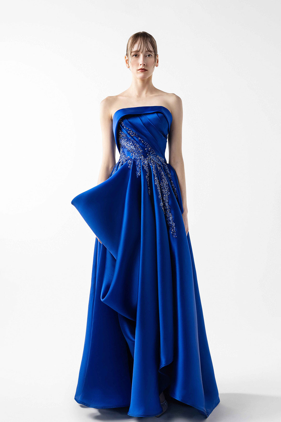 Show-Stopping Satin Organza Dress