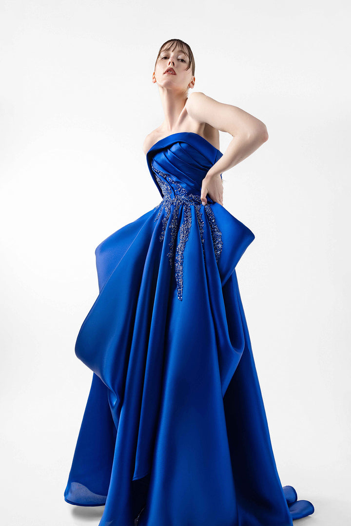 Show-Stopping Satin Organza Dress