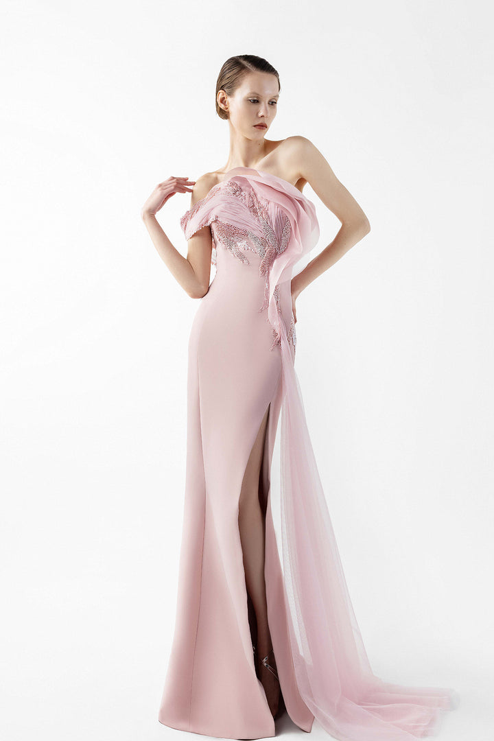 Mermaid Off-The-Shoulder Lace Dress