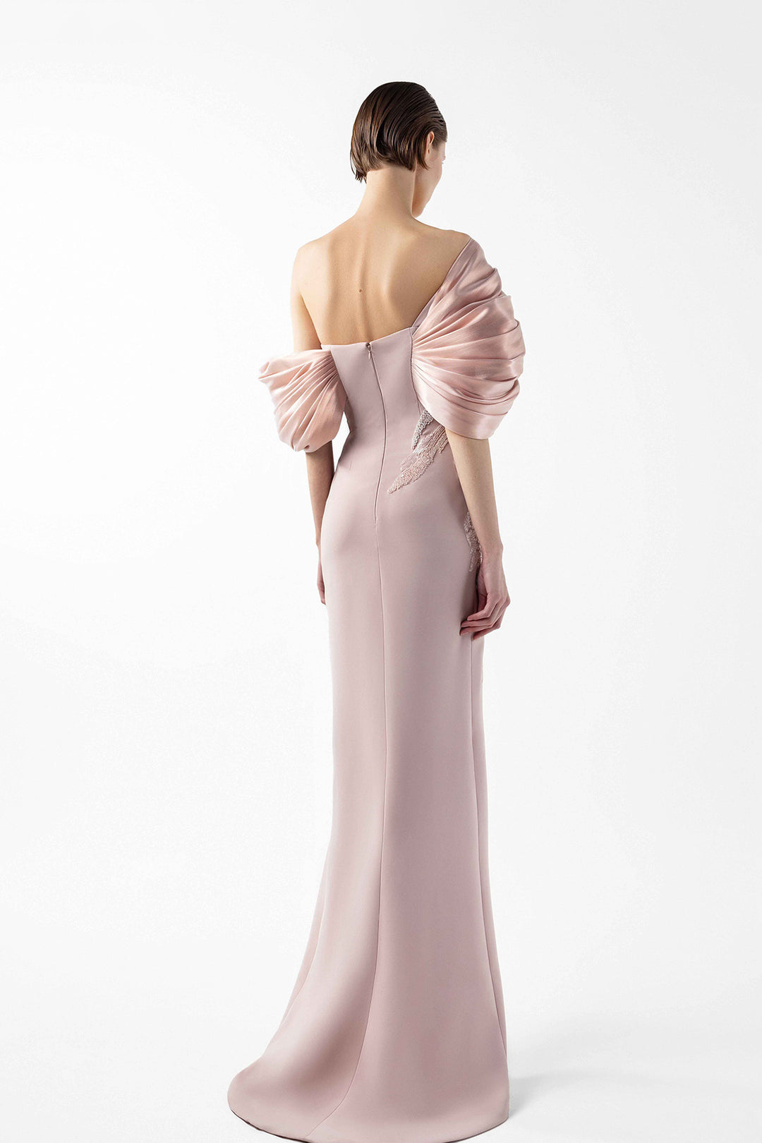 Crepe Off-The-Shoulder Dress