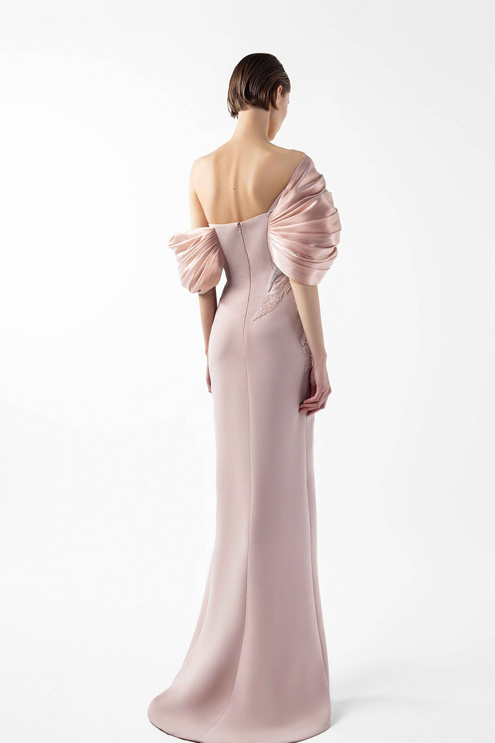 Crepe Off-The-Shoulder Dress