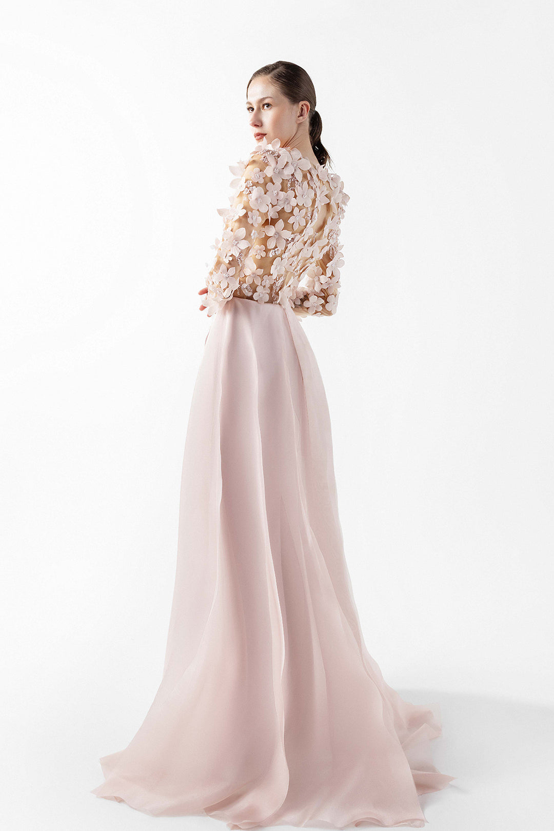 Illusion Tulle Floral Dress