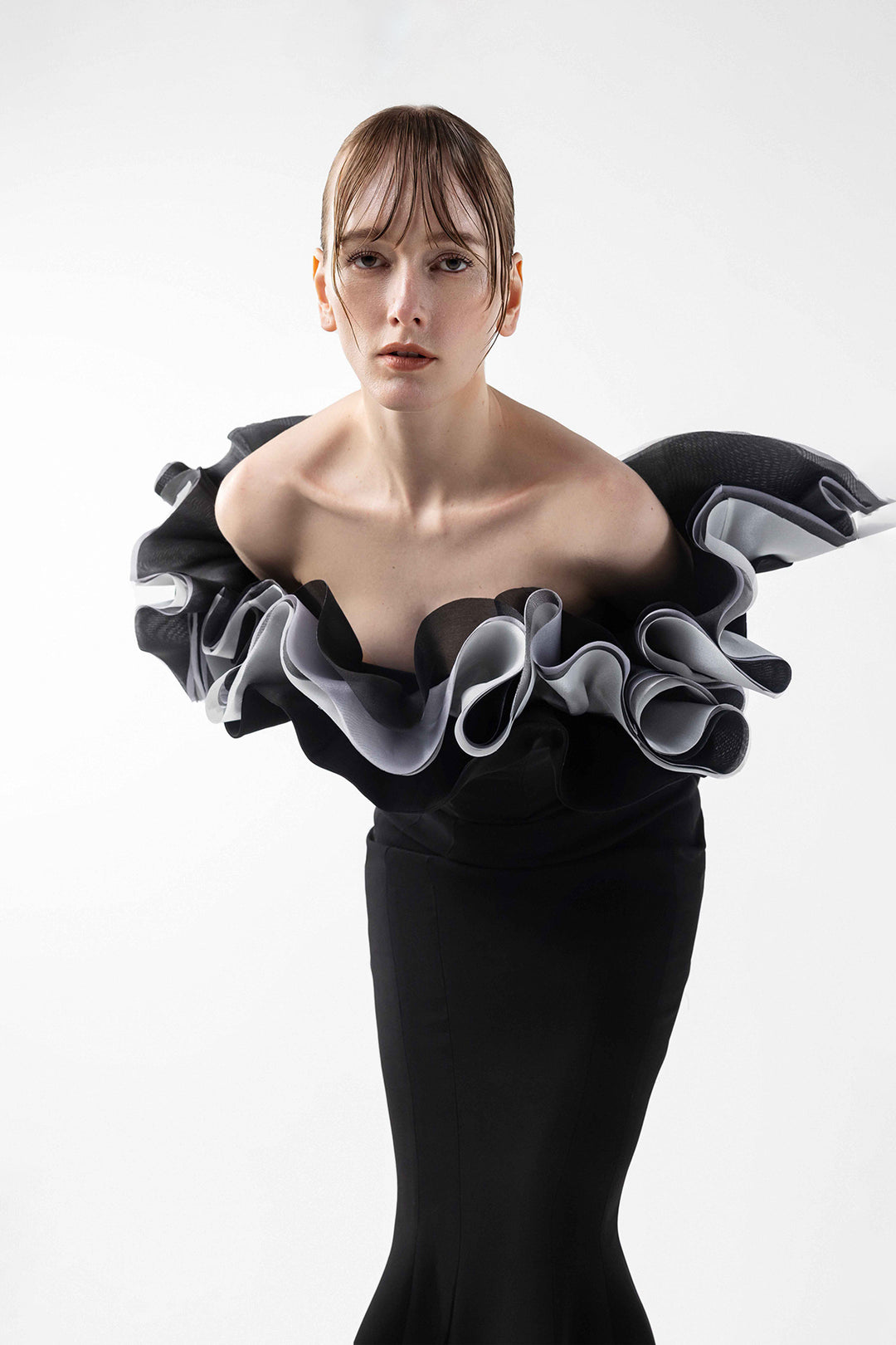 Mermaid Crepe with Ruffles