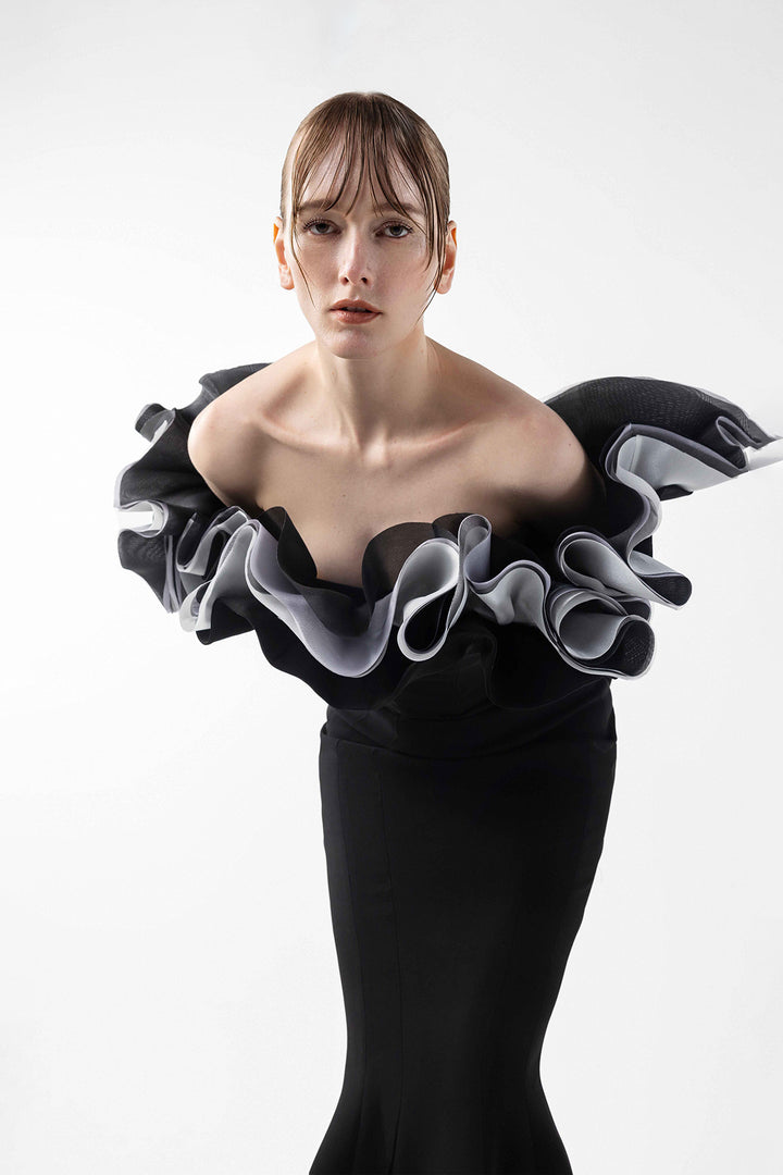 Mermaid Crepe with Ruffles