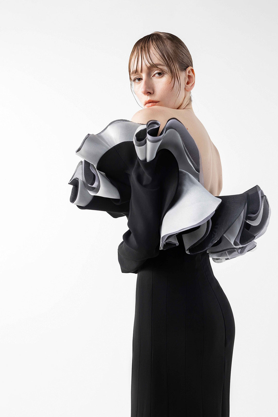 Mermaid Crepe with Ruffles