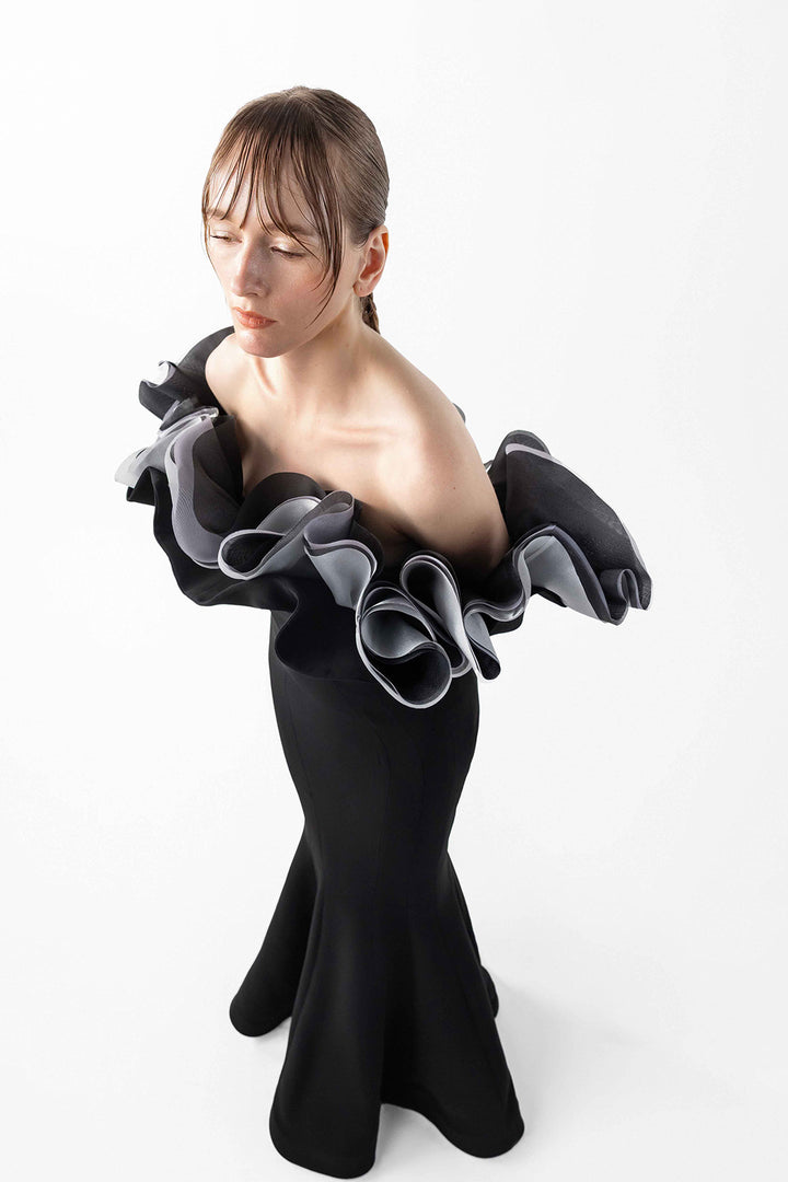 Mermaid Crepe with Ruffles