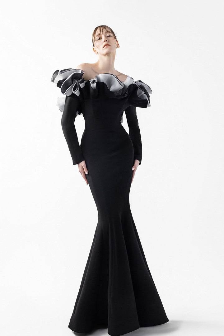 Mermaid Crepe with Ruffles