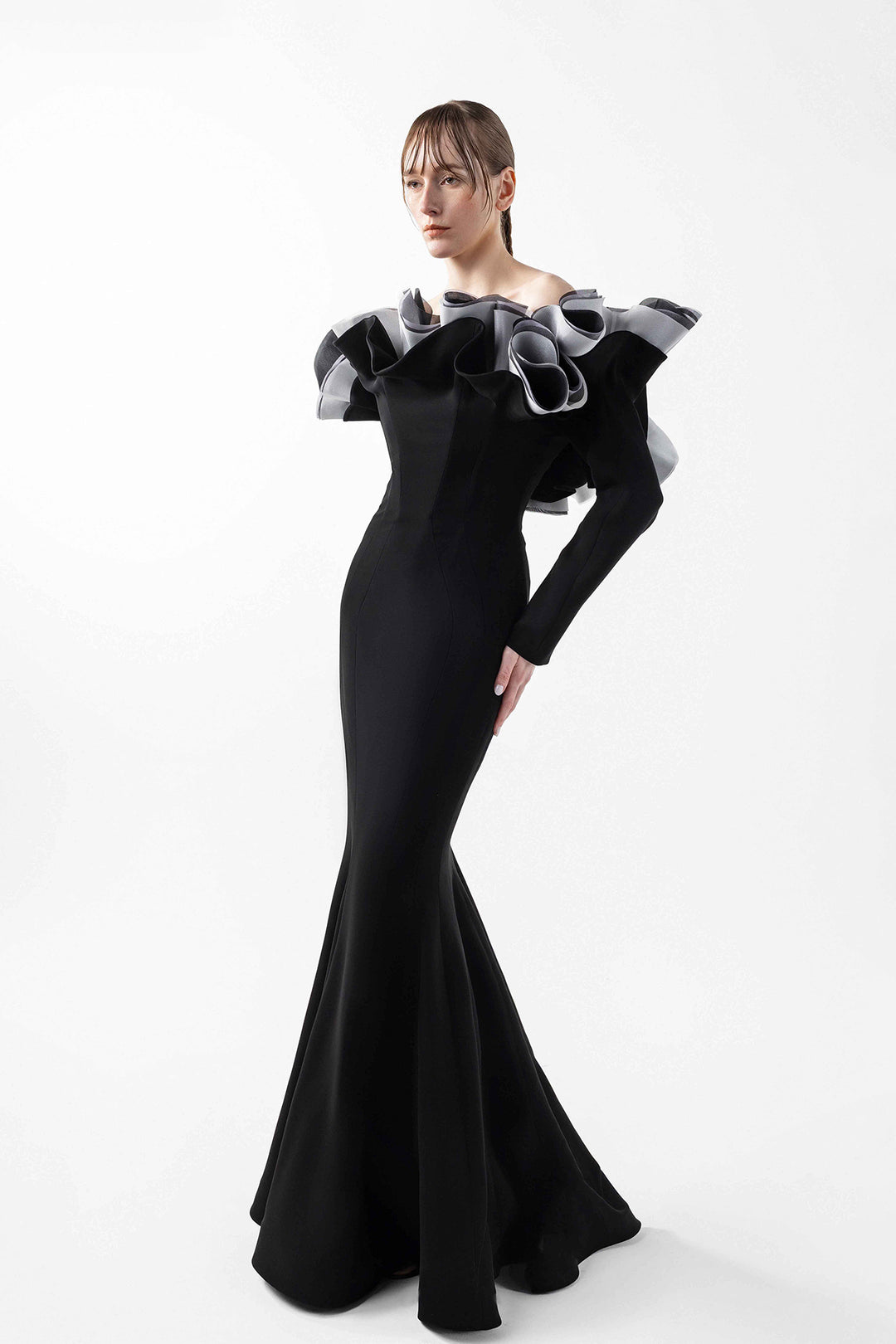 Mermaid Crepe with Ruffles