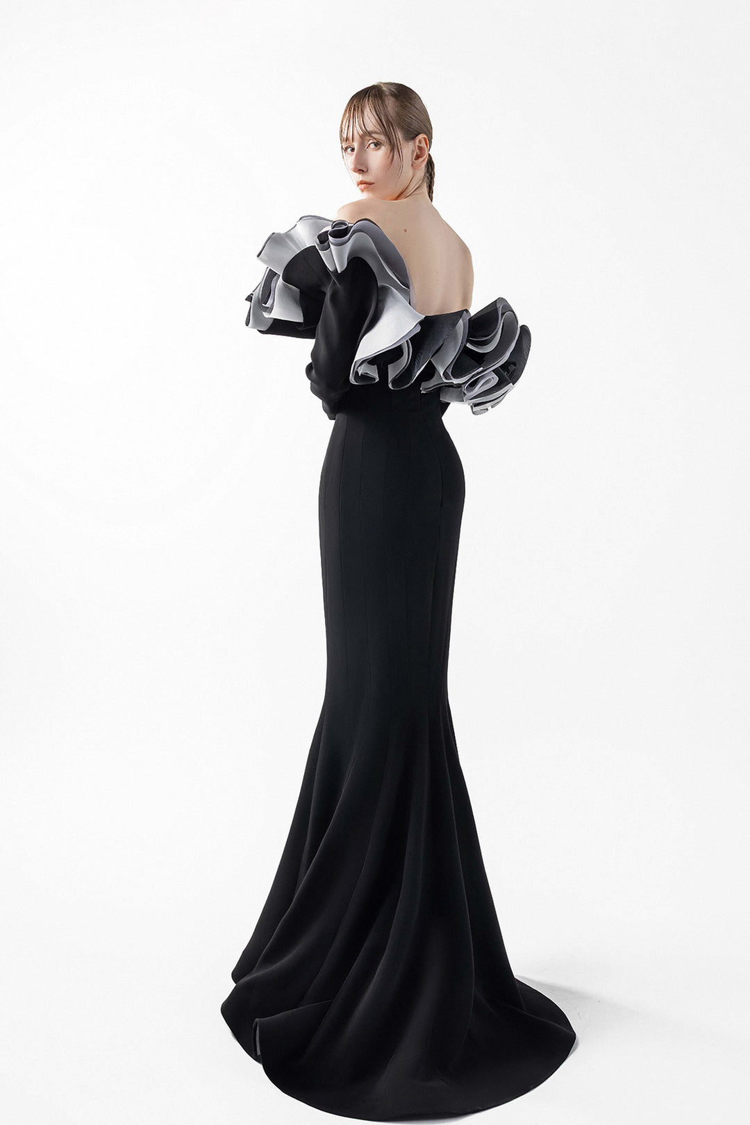 Mermaid Crepe with Ruffles