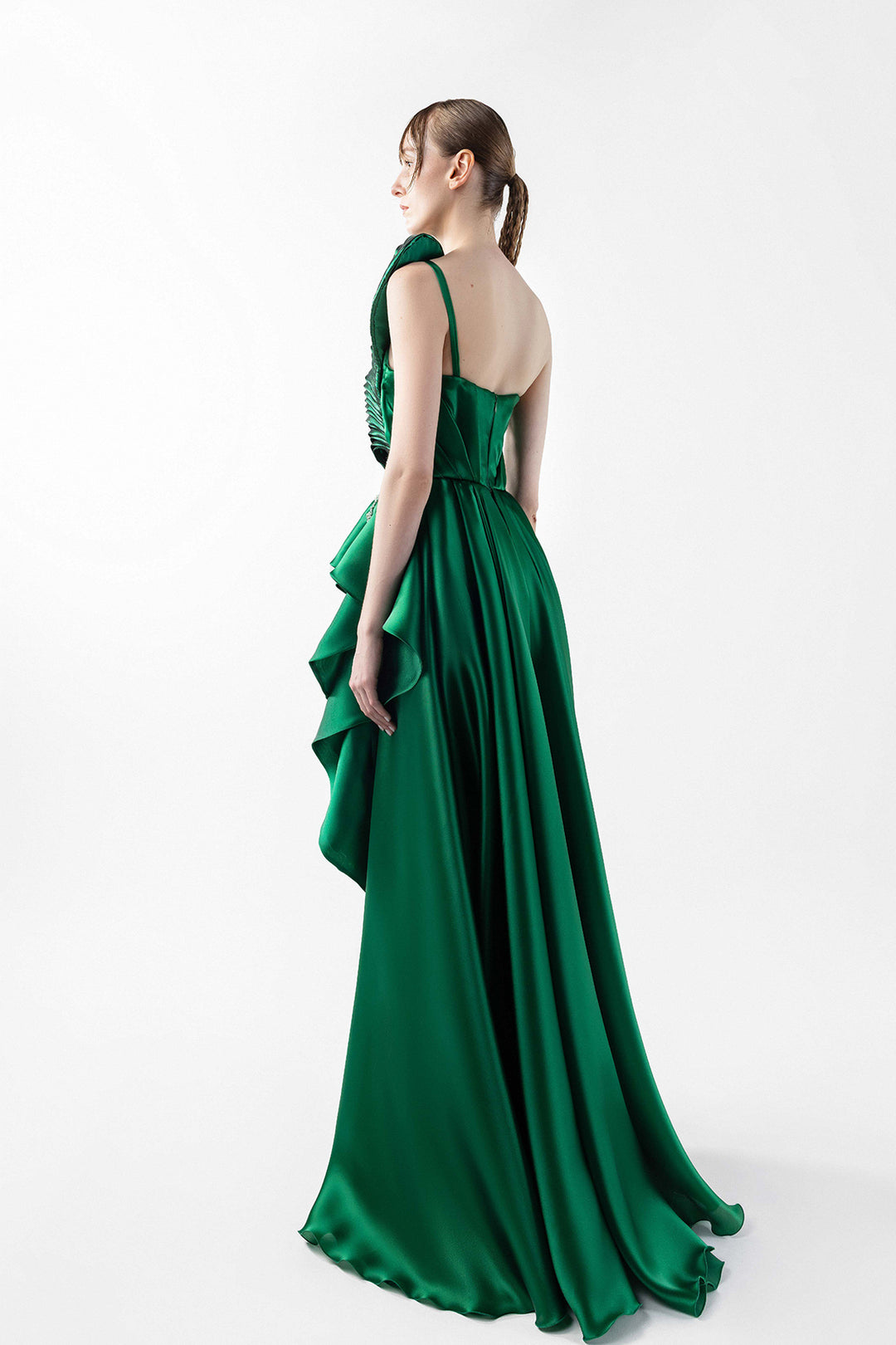 One-Shoulder Organza Dress