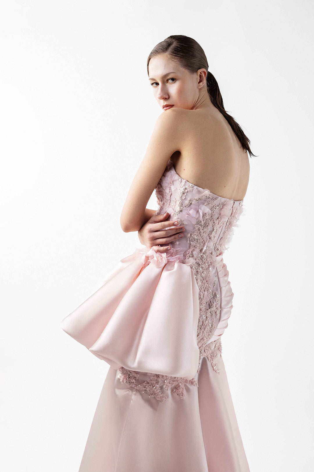 Mermaid Organza with Floral Lace