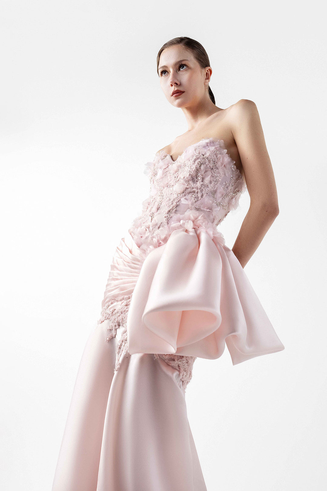 Mermaid Organza with Floral Lace