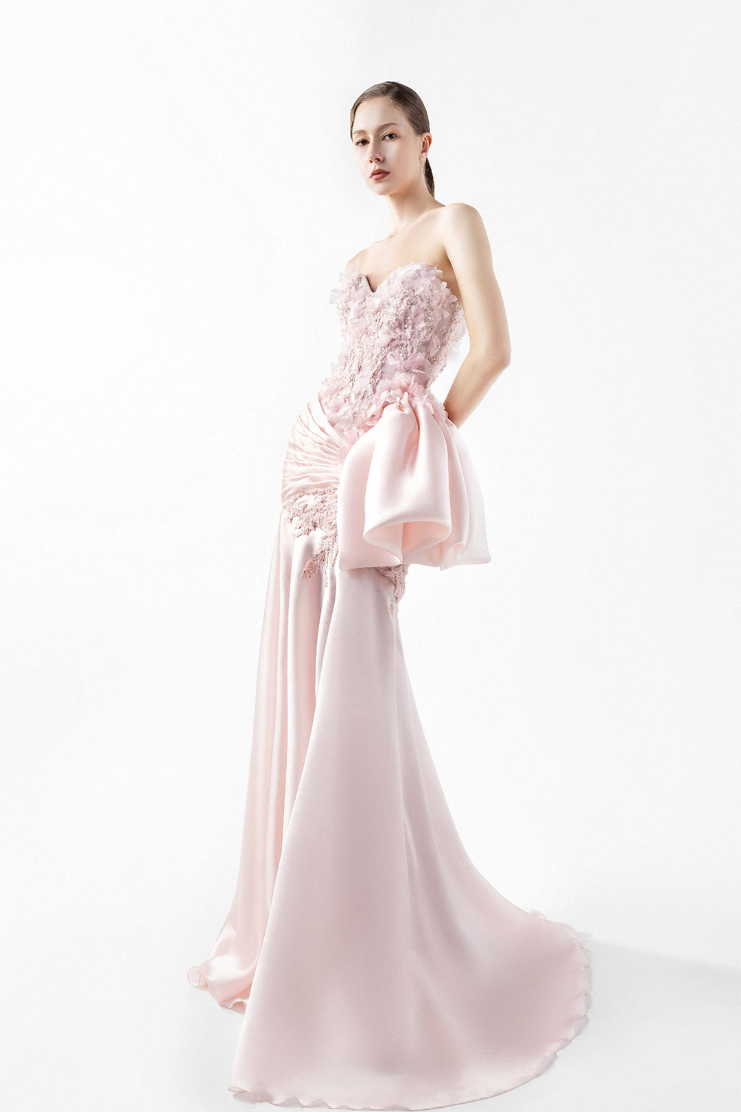 Mermaid Organza with Floral Lace