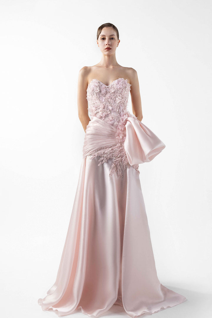 Mermaid Organza with Floral Lace