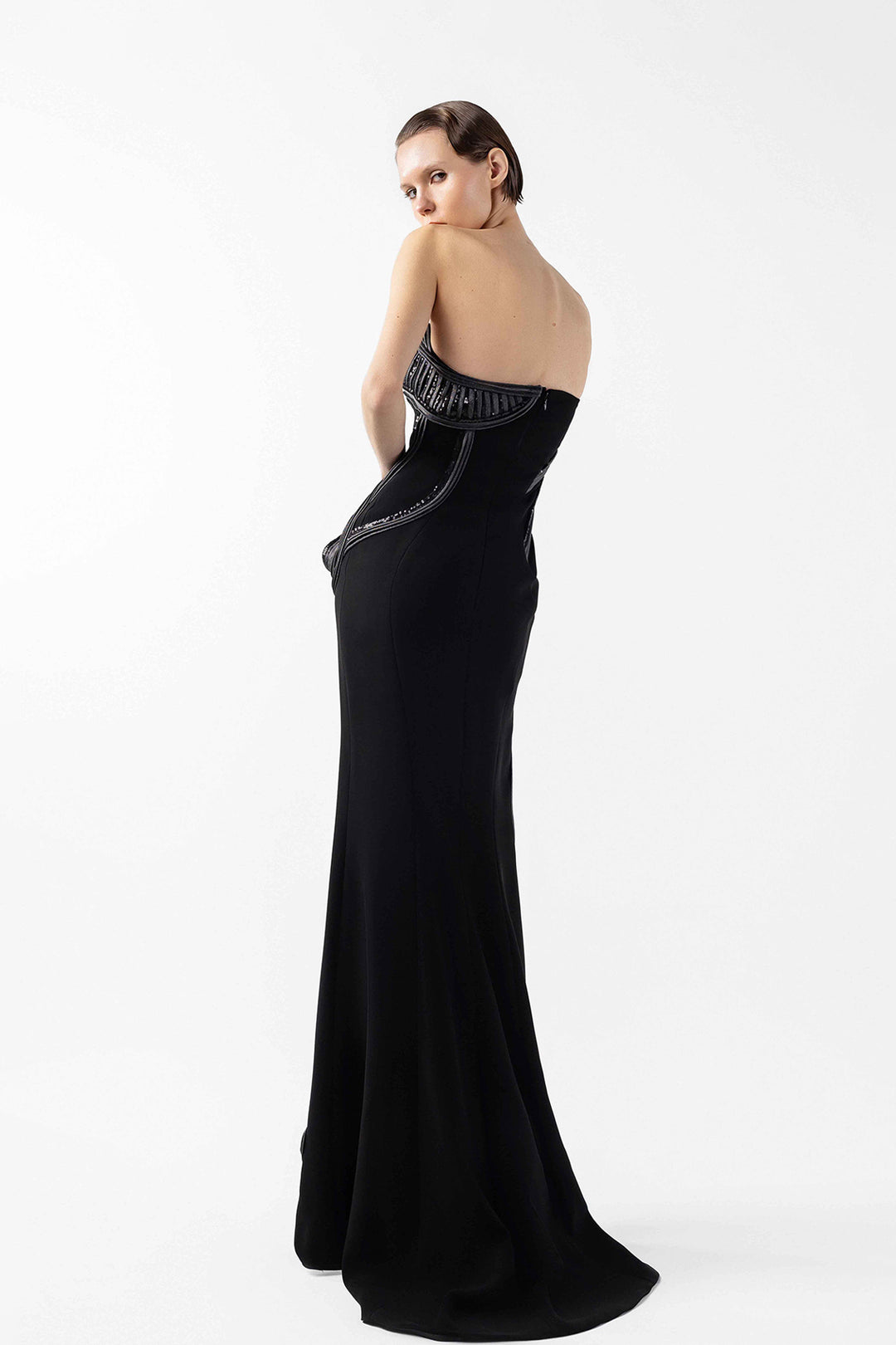 Strapless Contoured Waves Dress