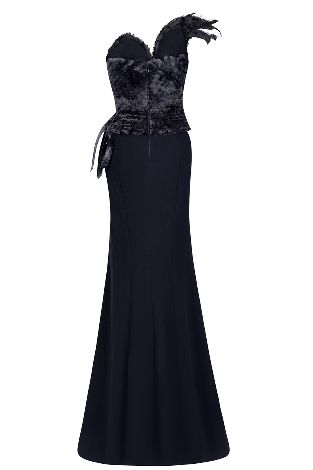 Strapless with Feather Column Dress
