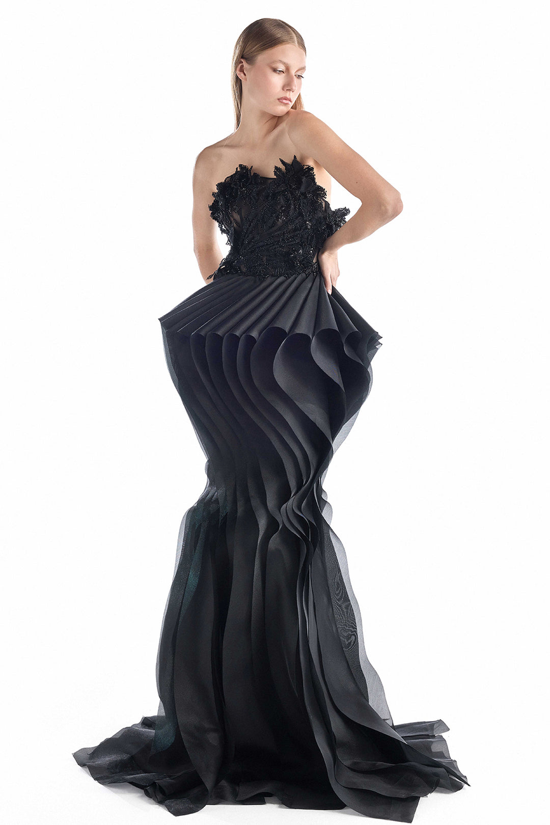 3D Floral Illusion with Mermaid Dress