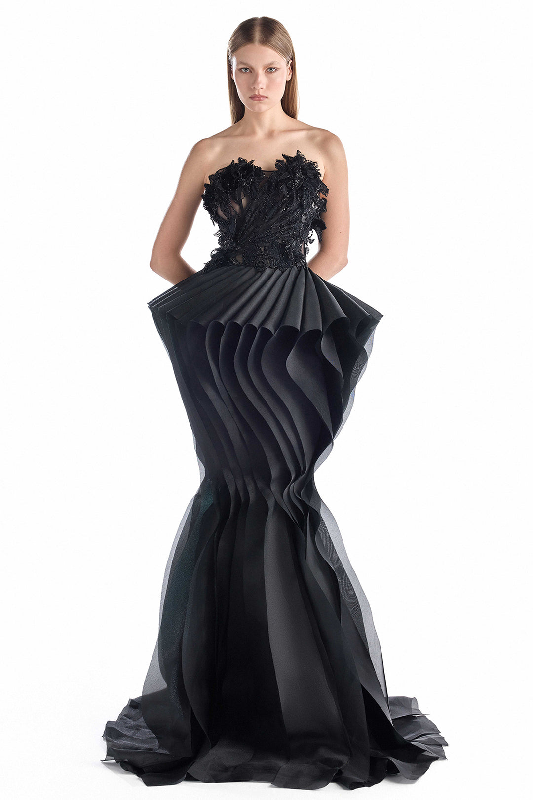 3D Floral Illusion with Mermaid Dress