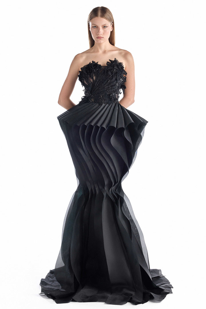 3D Floral Illusion with Mermaid Dress