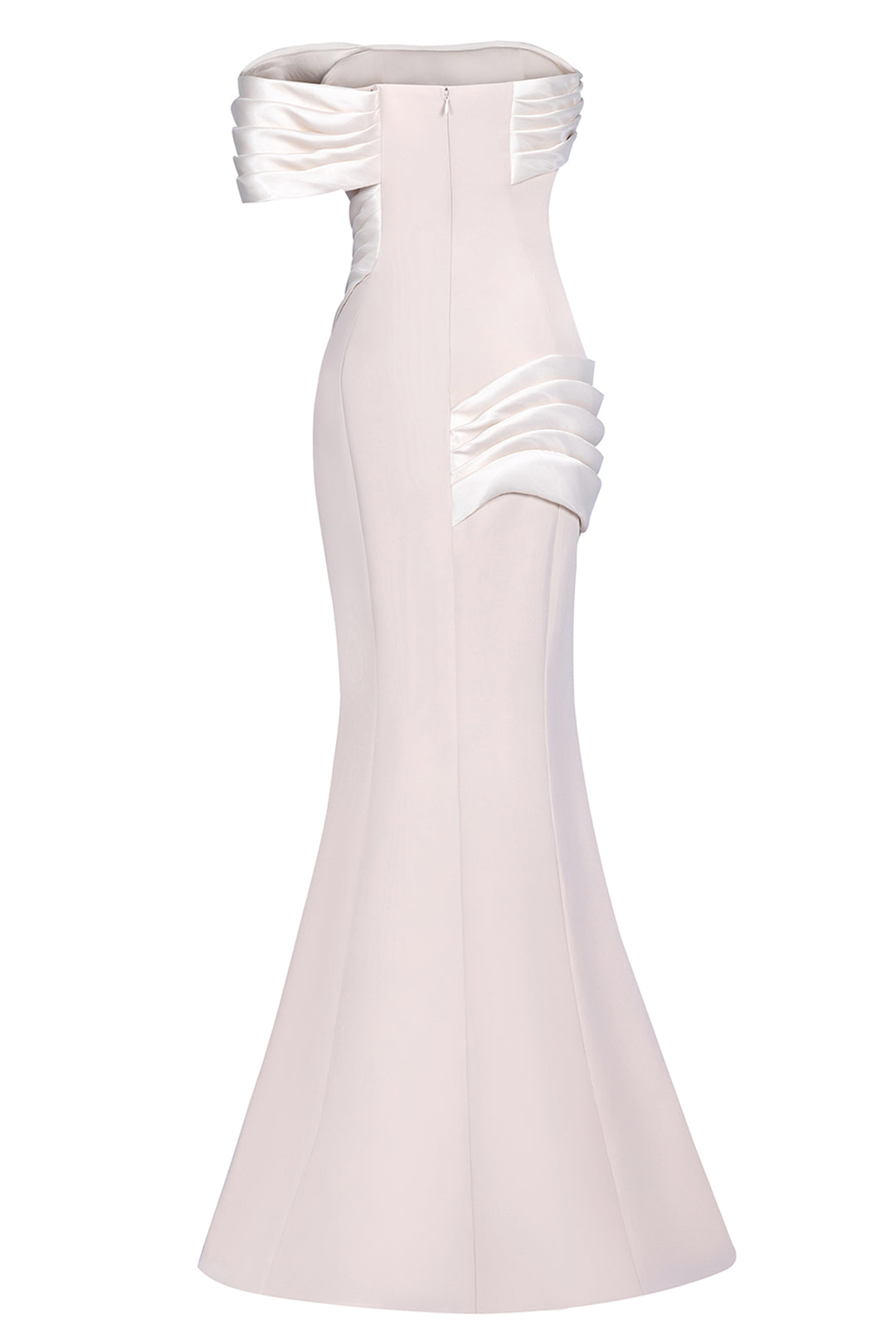 One-shoulder Crepe Corset with Mermaid Dress