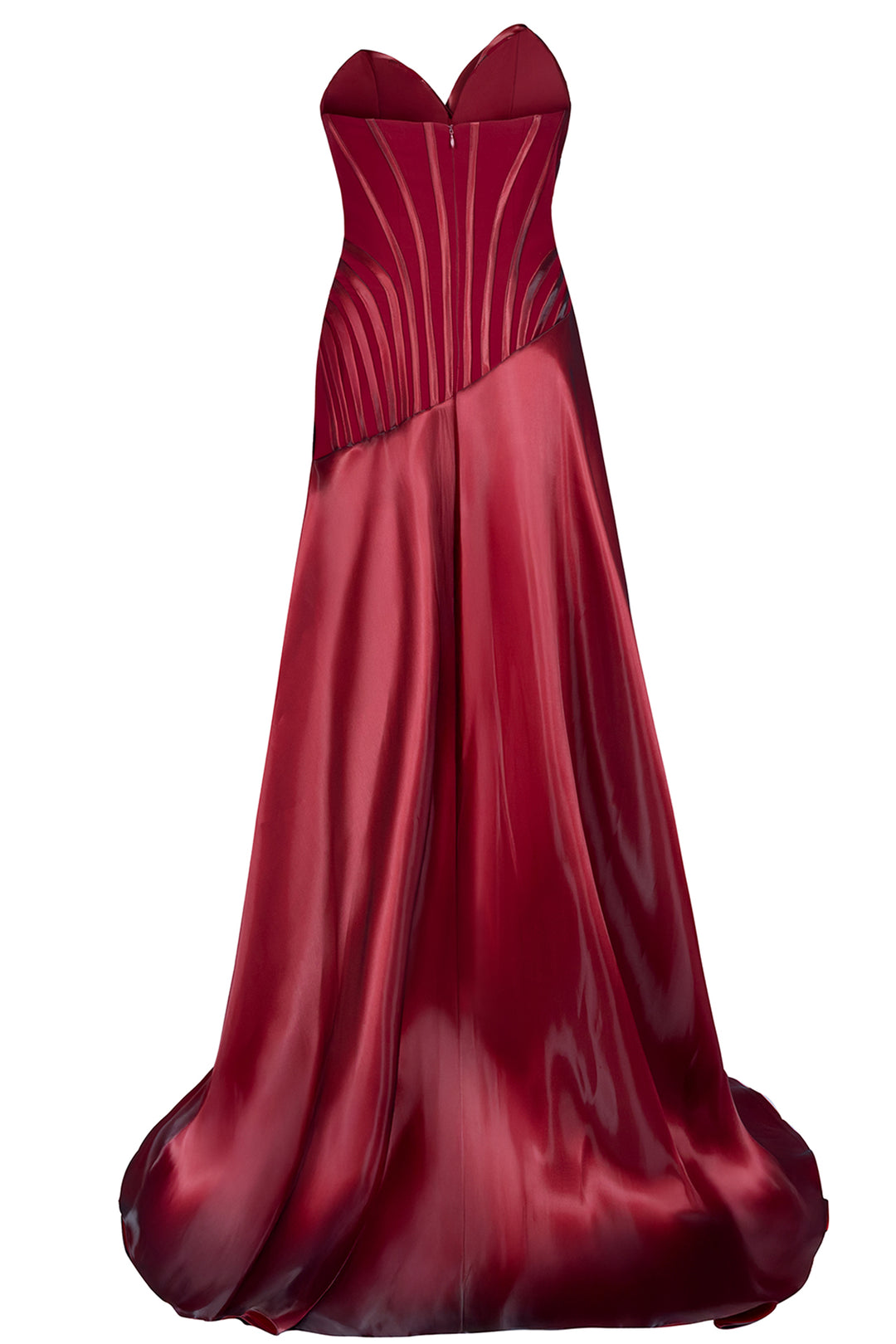 Strapless Corset with Organza Column Dress
