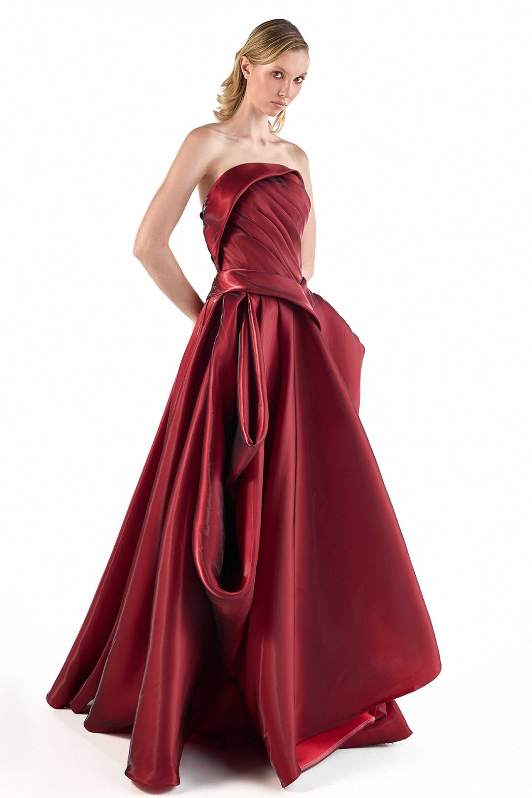 Strapless with A-Line Long Dress