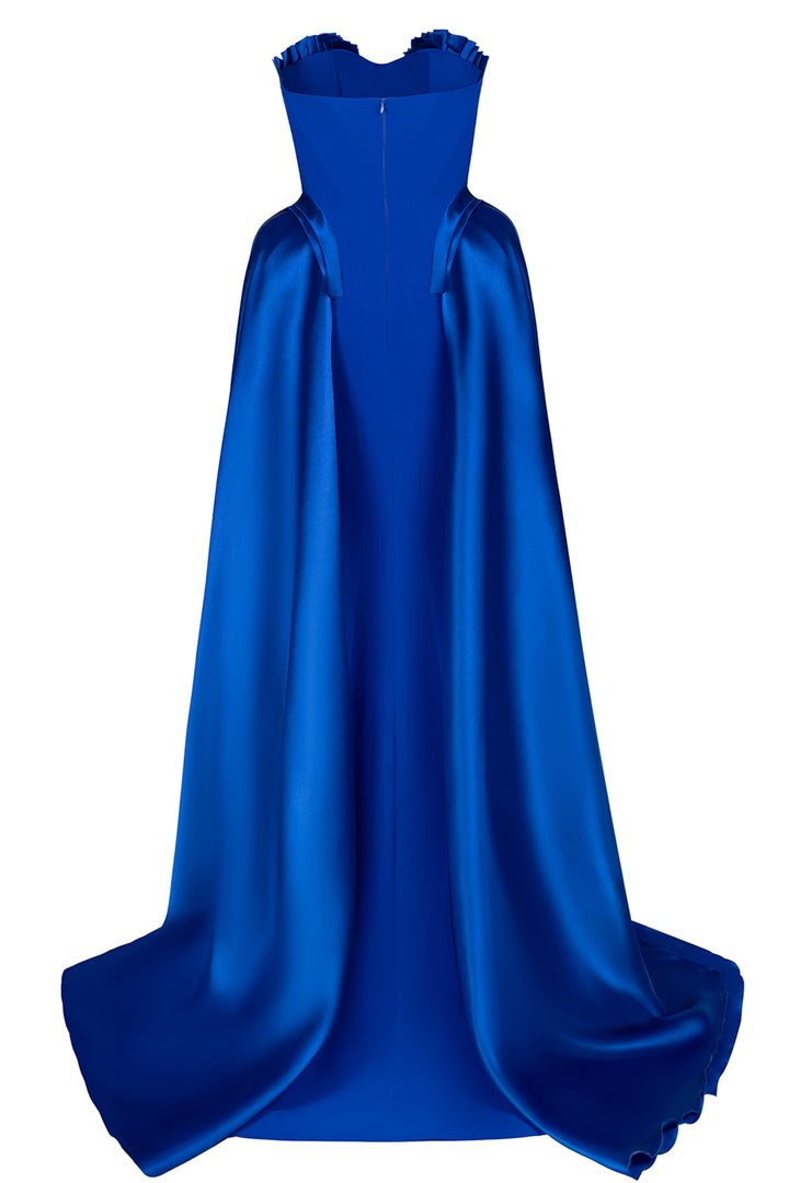Strapless with Geometric Pleated Dress