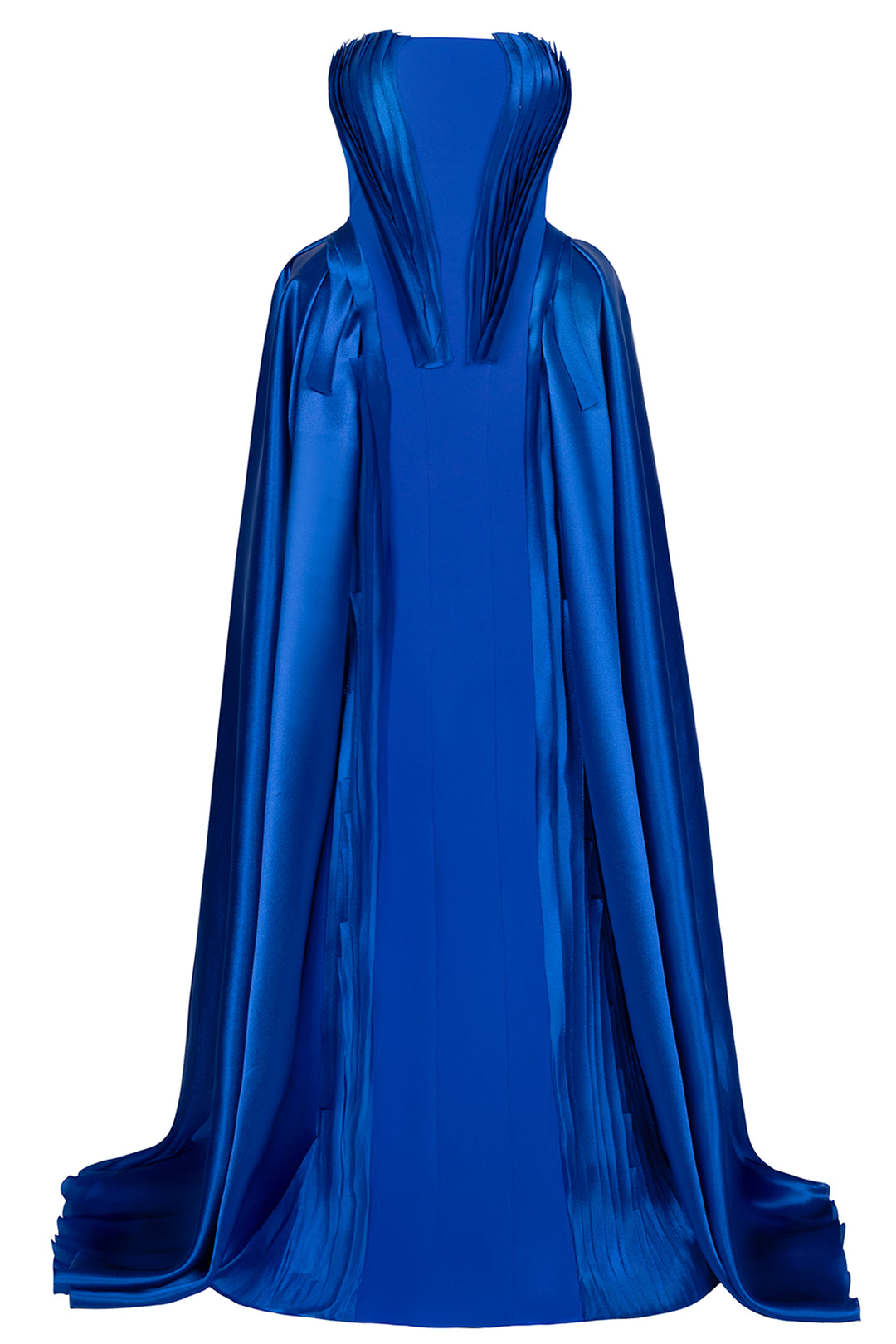 Strapless with Geometric Pleated Dress