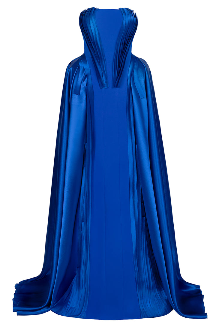Strapless with Geometric Pleated Dress