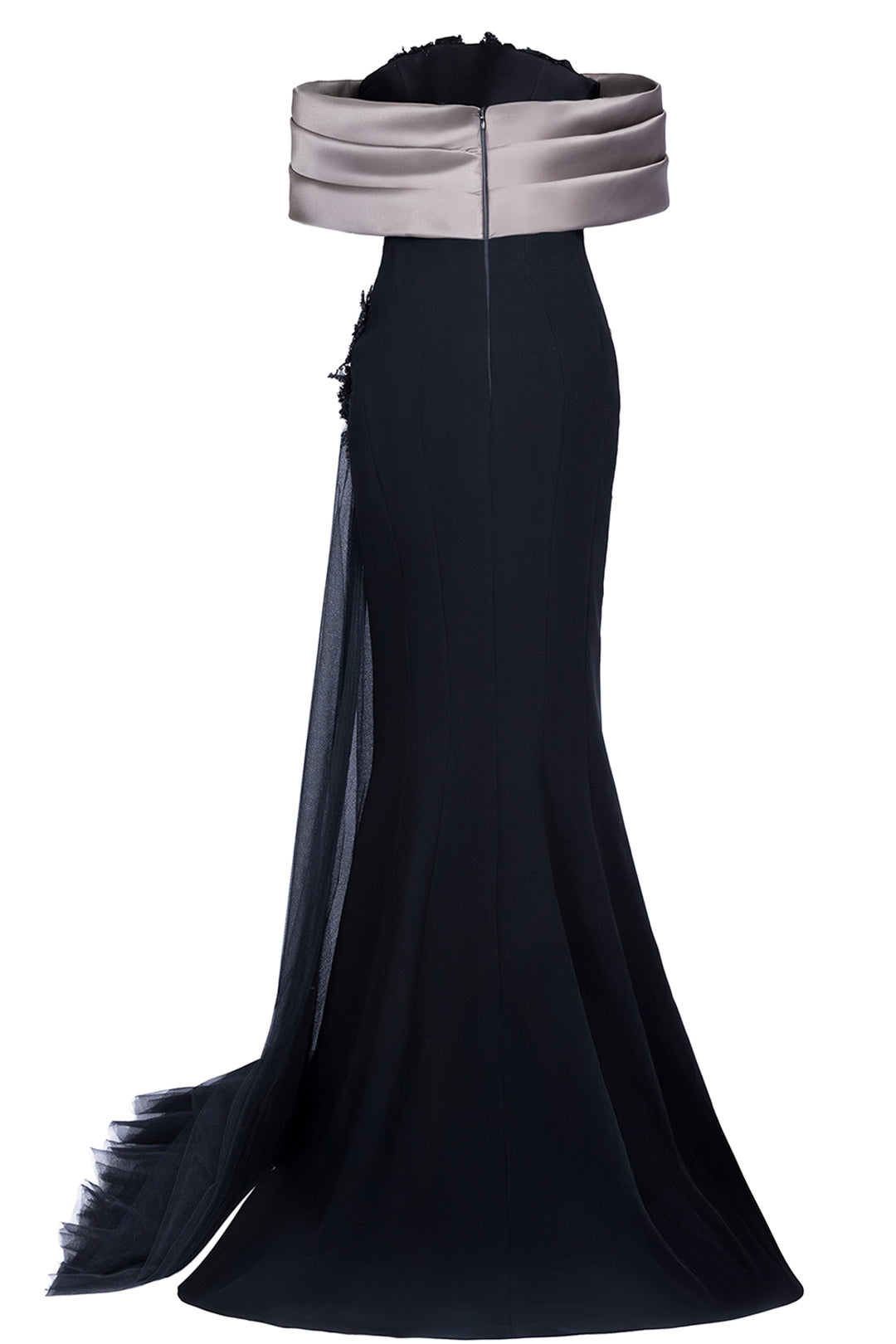 Off-the-Shoulder with Beaded and Mermaid Dress
