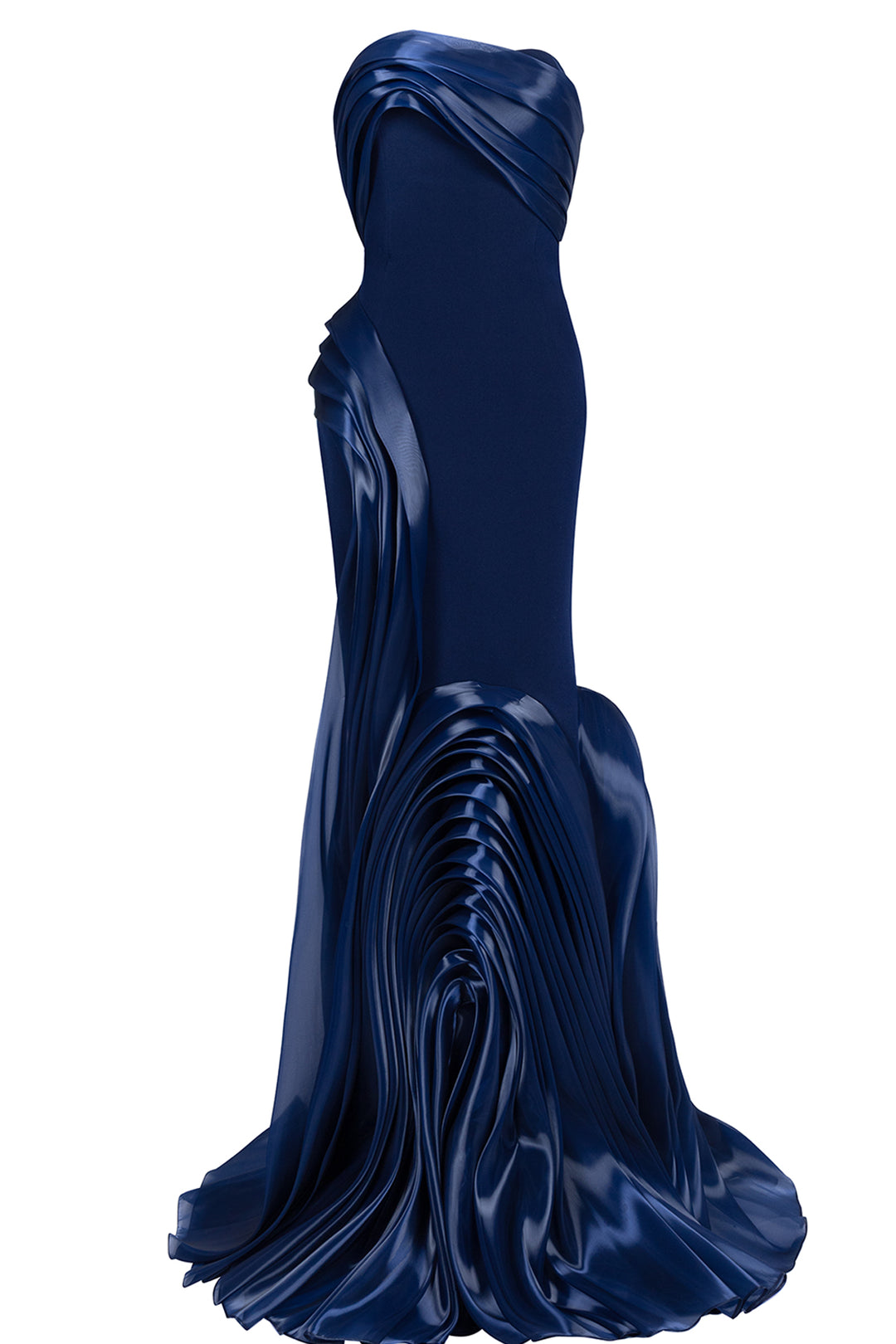 Sculpted Wave with Organza Mermaid Dress
