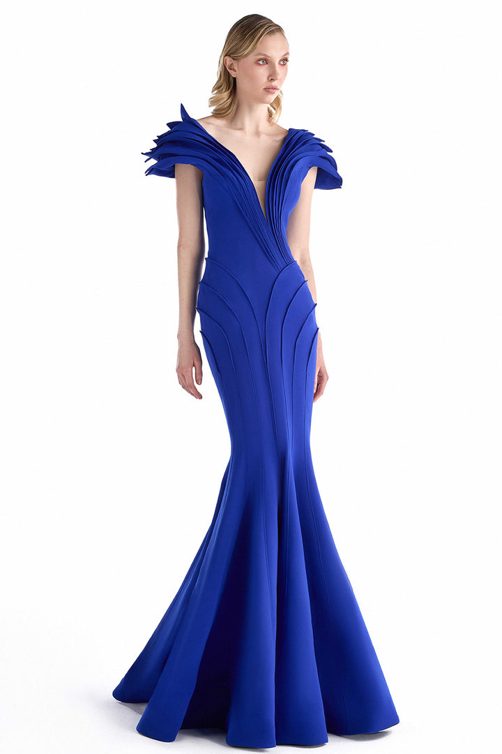 Sleeveless with Crepe and Mermaid Dress