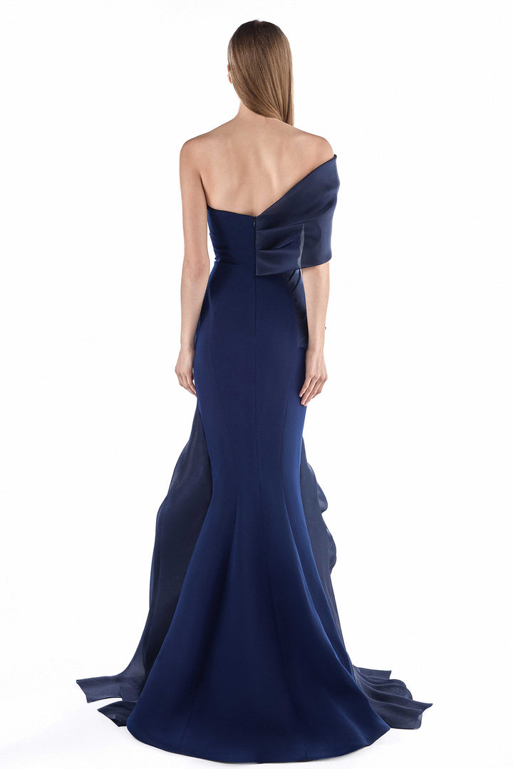 One-Shoulder with Organza and Mermaid Dress