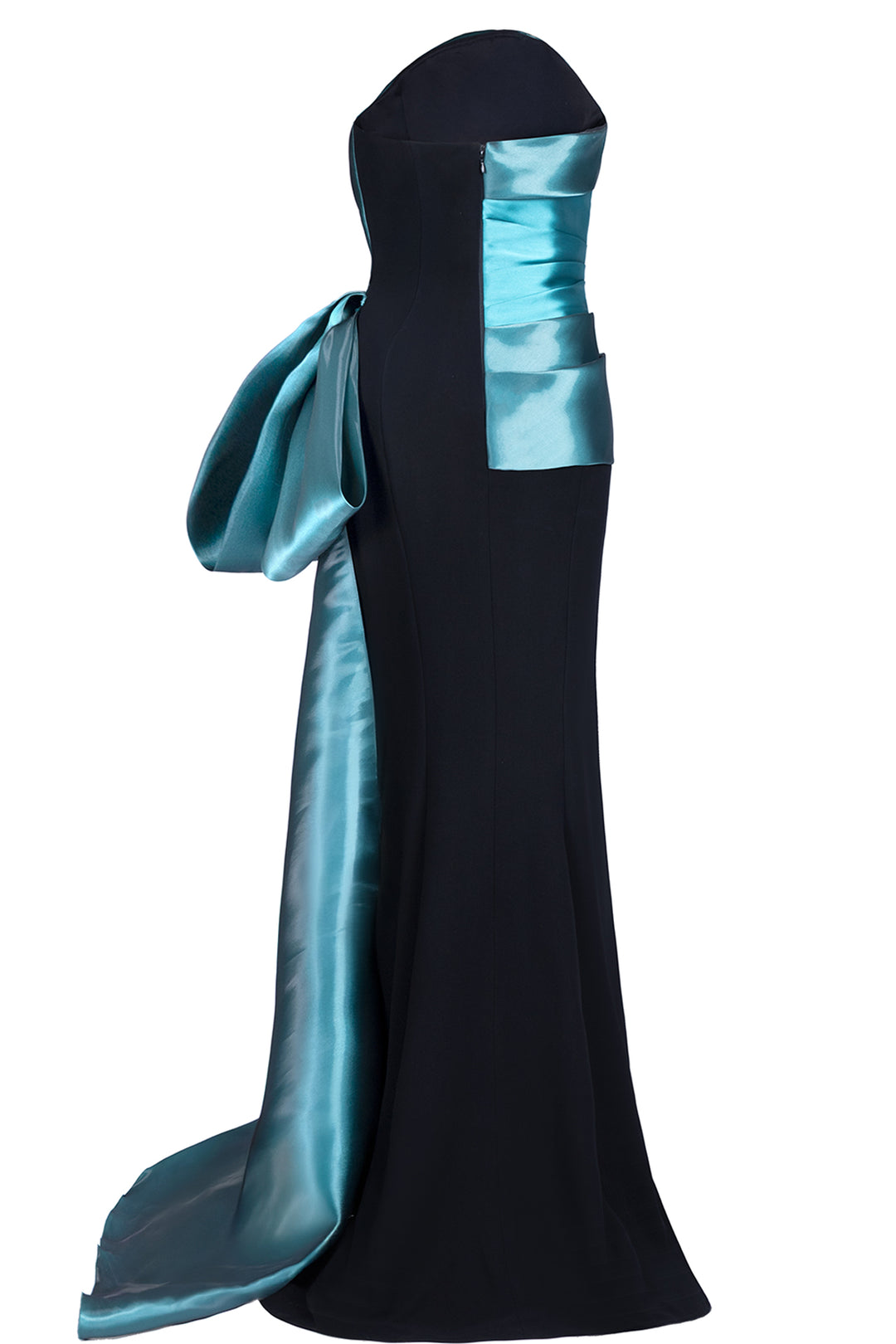 Strapless with Bow-Waist and Column Dress