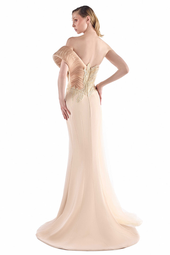 Botanical Lace with Organza and Column Dress