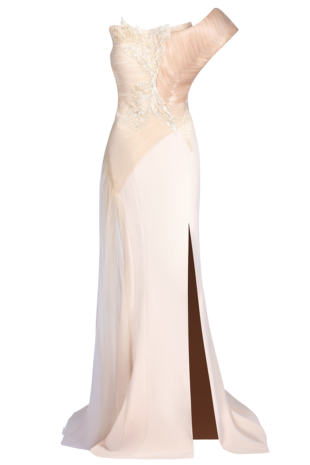 Botanical Lace with Organza and Column Dress