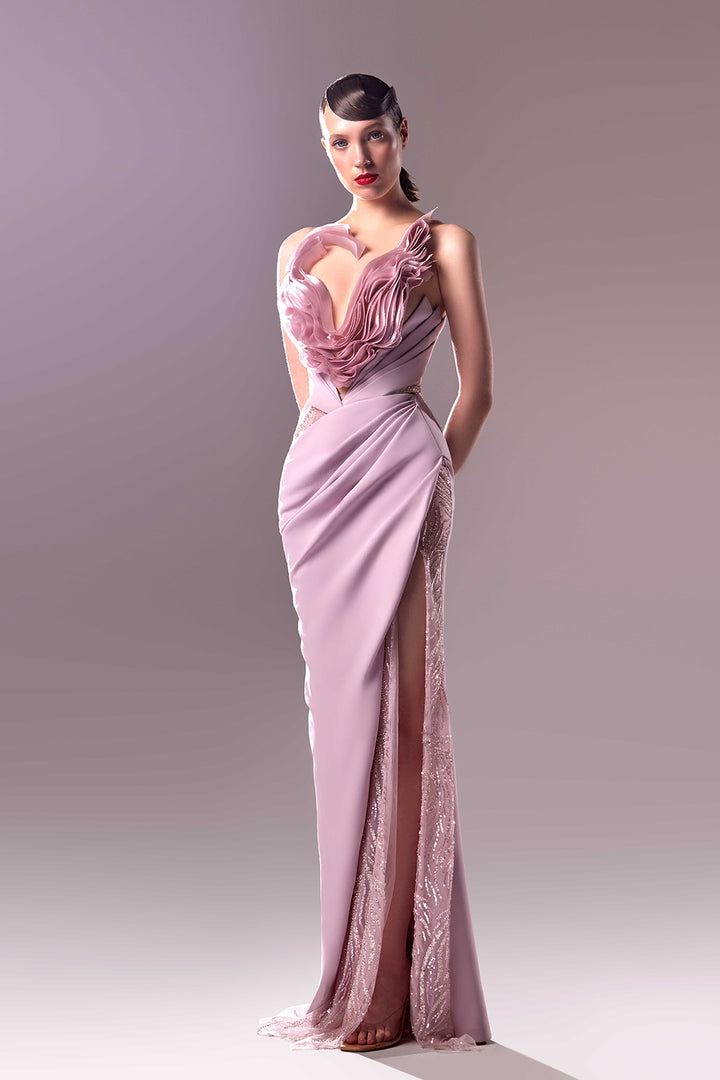 Strapless Crepe Fitted Dress