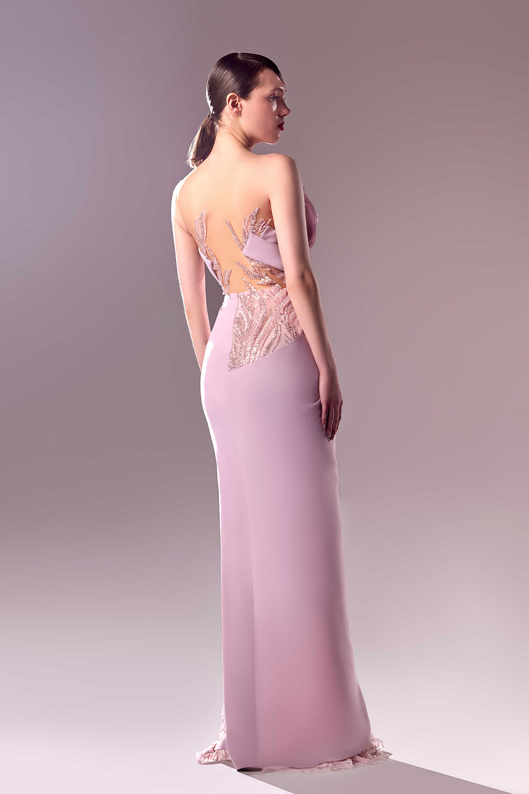 Strapless Crepe Fitted Dress