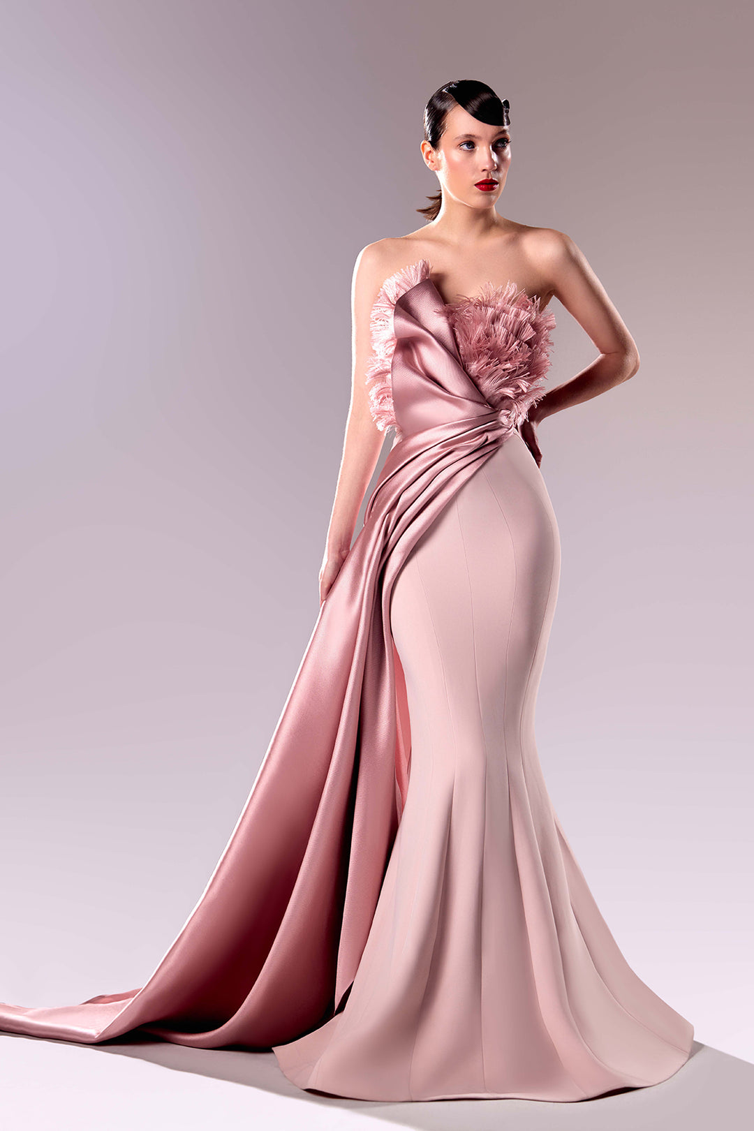 Strapless Crepe Mermaid Dress