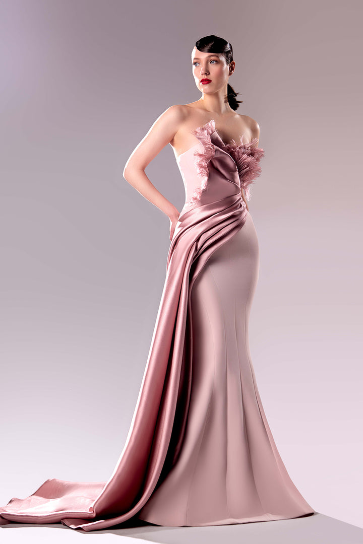 Strapless Crepe Mermaid Dress