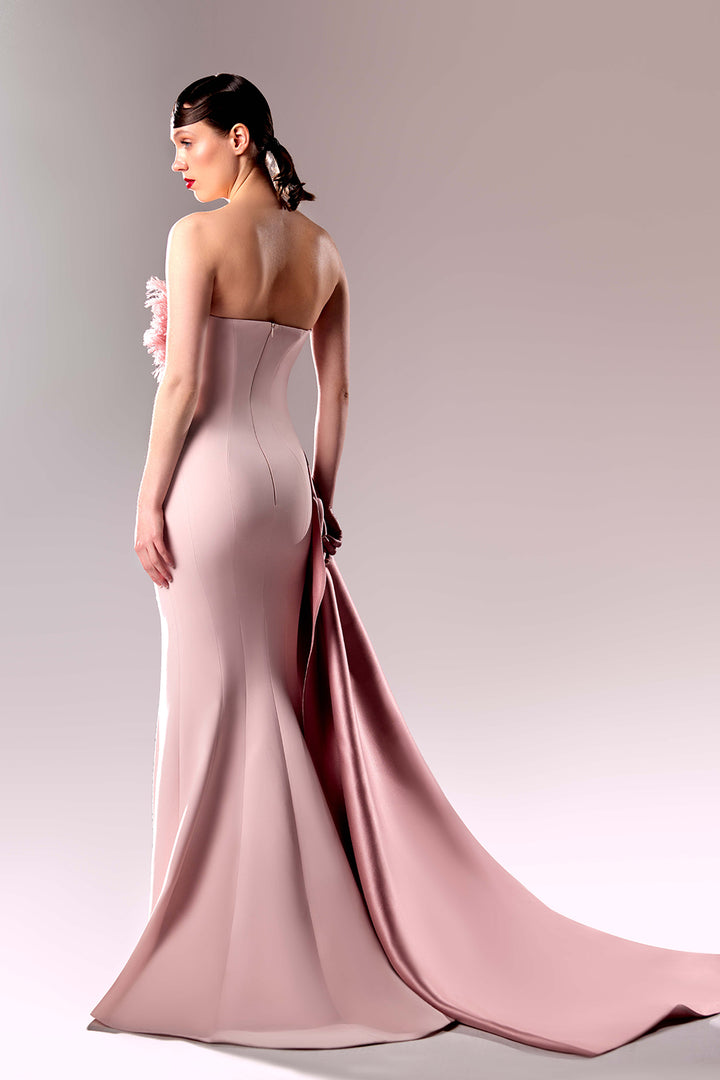 Strapless Crepe Mermaid Dress