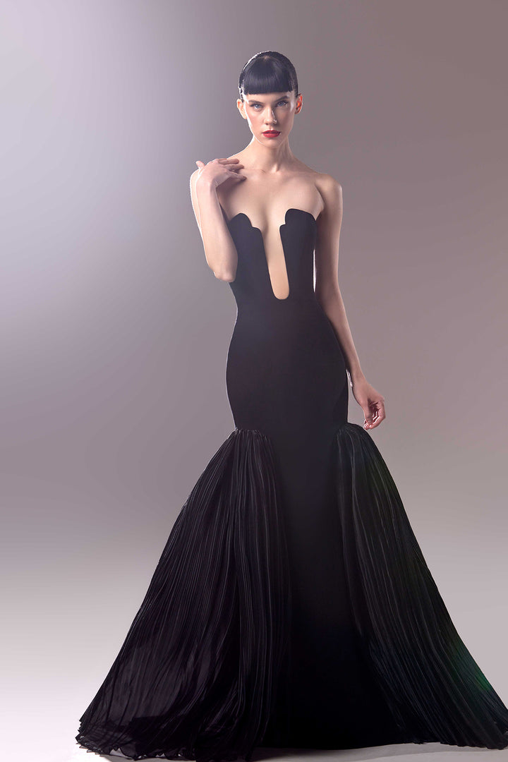 Strapless Crepe Mermaid Dress