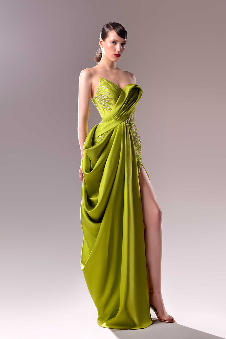 Strapless Draped Dress