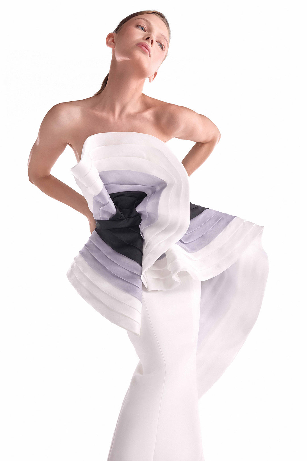 Layered Organza Bodice Dress
